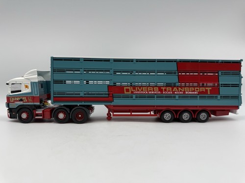 Trasportatore bestiame 1:50 Corgi Scania serie 4 olive CC12222 - con scatola - Foto 2 di 13