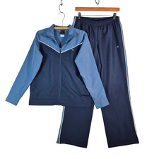 CHAMPION Vintage 80s Windbreaker/Track Suit Two Tone Blue Size S/M