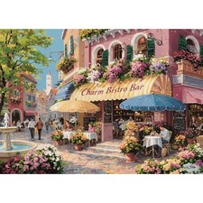 1000 Piece Puzzle Jigsaw For Adults European Street Bistro Scenic Artwork Gift