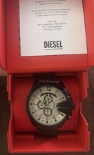 Diesel Men s Mega Chief Chronograph Watch DZ4422 Black Case / White Dial 51mm
