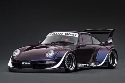 ignition model IG3739 1:18 RWB 993 Lila Metallic WORK Meister M1-Räder