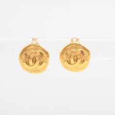 Chanel Coco Mark 95A Earrings (for both ears) GP Gold