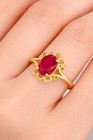 GENUINE 1.26 Cts RUBY RING 10k SOLID YELLOW GOLD - Free Appraisal Service - NWT — photo 4