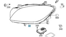 Mercedes-Benz W166 Xenon-Scheinwerfer rechts mit ILS A1668205559