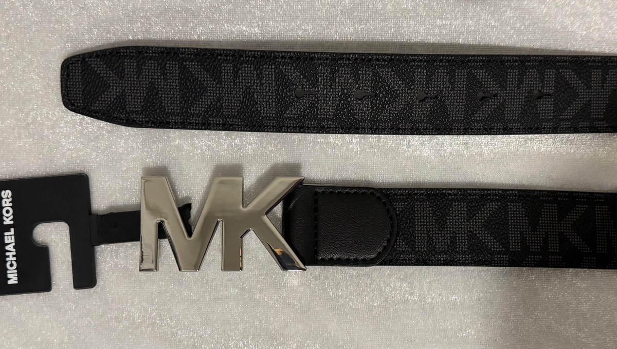Michael Kors Black Logo Monogram Belt with Silver-Tone Buckle Michael Kors - Brandclub - Michael Kors Women main image 2