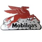 Vintage Mobil Gasoline Sign - Pegasus Motor Oil Gas Pump Station Porcelain Sign
