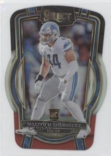 2022 Panini Select Club Level Black & Red Prizm Die-Cut Malcolm Rodriguez 07rd