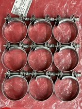 LOT OF (9) MIKALOR SUPRA 51-55 mm HEAVY DUTY W2 BOLT CLAMPS M.7 03019143 SS/STL