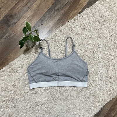 Nike Dri-Fit Size XL Gray White Heather Indy Low Impact Padded Sports Bra