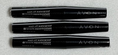 3 pack of Avon Original Wash-Off Waterproof Mascara In Black FREE SHIPPING!