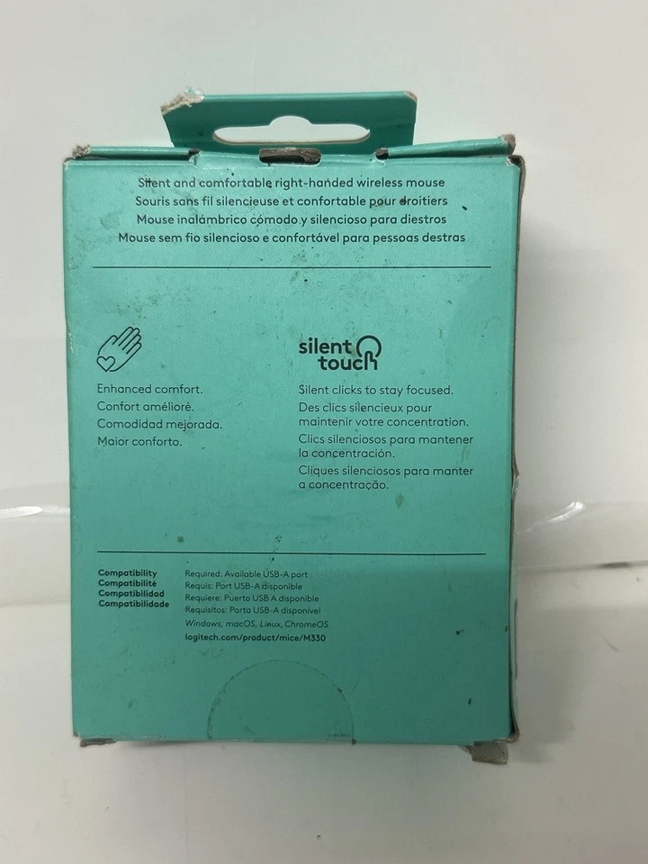 Logitech M330 SILENT Wireless Mouse with USB Nano Receiver Gray (47012) - Image 2 of 3