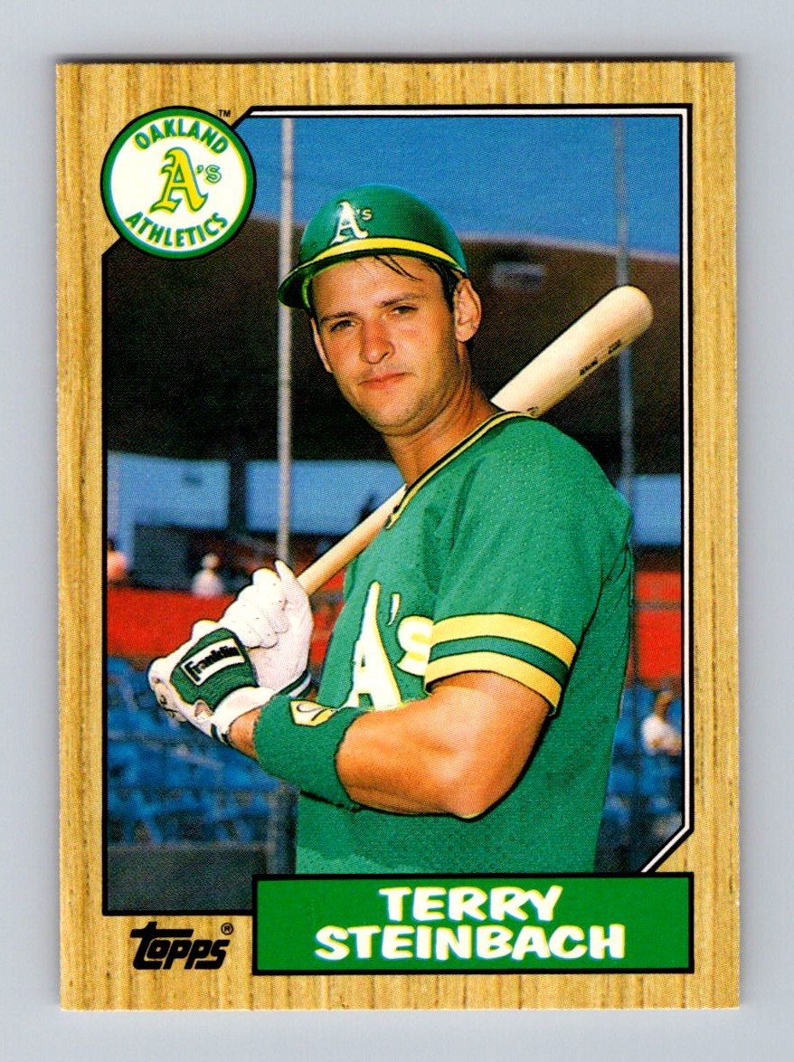 1987 Topps Traded TERRY STEINBACH #117T Oakland Athletics