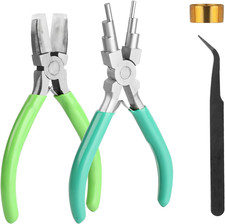 Jewelry Pliers Set 6 Inch Hard Steel Needle Nose Round Bent Wire Cutting Crafts