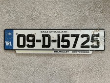 Number License Plate Ireland Irish Dublin Genuine Used 09 D 15725