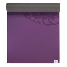 Gaiam 5mm Premium Dry-Grip Yoga Mat, Purple