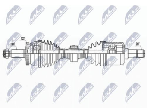 Original NTY Drive Shaft NPW-HY-595 For Hyundai KIA