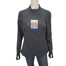 Spyder Womens Active Jacket Large Size Black Long Sleeves Zip Front w Pockets
