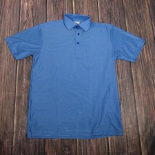 Collars  Co Polo Shirt Mens Small Blue Featherweight Stripe Dress Collar Golf