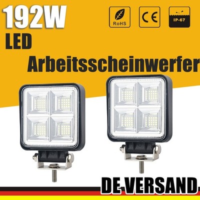 2X 192W LED Arbeitsscheinwerfer Beleuchtung Rückleuchten Scheinwerfer 12V 24V