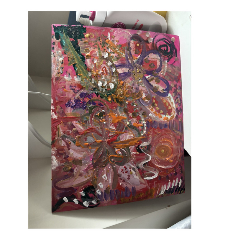 Abstract Contemporary Painting on Canvas/Board Unframed Single Piece Art