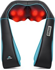 Shiatsu Neck Back Shoulder Massager with Heat Deep Tissue Pain Relief Blue