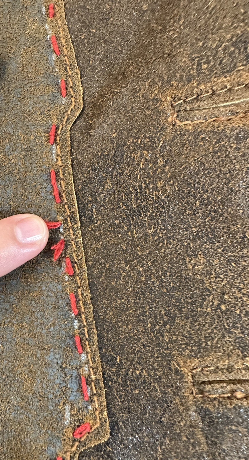 RAW Distressed Leather Blazer Patchwork Design Ra… - image 20