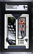 2024 Panini National Treasures WWE Triple H Timeline Materials #/99 SGC 9