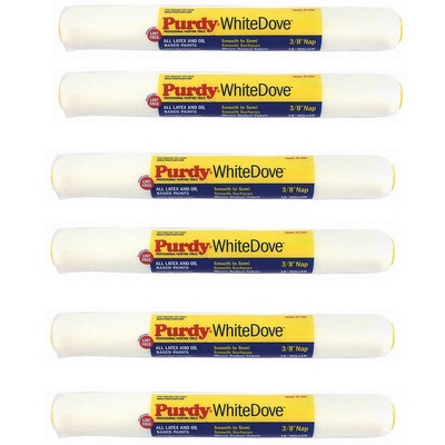 Genuine Purdy 6 Pack White Dove 18'' x 3/8'' Nap Roller Covers 144670182-6PK
