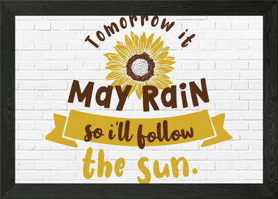 Follow the Sun Sonnenblume gerahmtes Wandbild Poster Leinwanddruck Bild