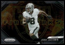 Josh Jacobs 2023 Panini Prizm #F-17 Fireworks Las Vegas Raiders