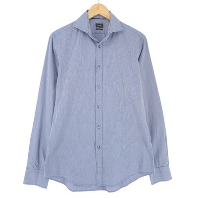 JOOP! Men Shirt Blue Slim Fit Check Cotton Ju8 Size 15.5 39