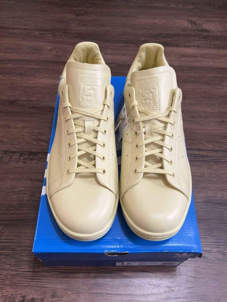 Adidas Stan Smith Lux Powder Yellow Men Sz 12 New JI3369 Sneakers