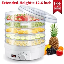 Food Dehydrator Machine 5 Trays Stackable Fruit Dryer Adjustable Temperature New