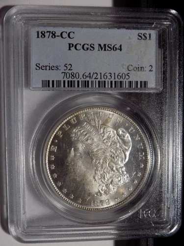 1878-CC Morgan Silver Dollar - PCGS MS64 - Frosty BU Carson City Beauty!