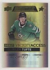 2021 Upper Deck Credentials Debut Ticket Access Yellow /249 Riley Tufte #75 b8c
