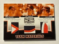 2005 Donruss Prime Patches - Team Materials Luis Matos, Erik Bedard, Jay Gibbons
