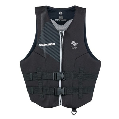 Premium Schwimmweste Herren 50N Neopren Schwarz Sea-Doo Airflow SUP Kajak Jetski