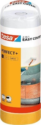 tesa EasyCover Perfect+ | 2-in-1 Abdeckfolie und Malerband