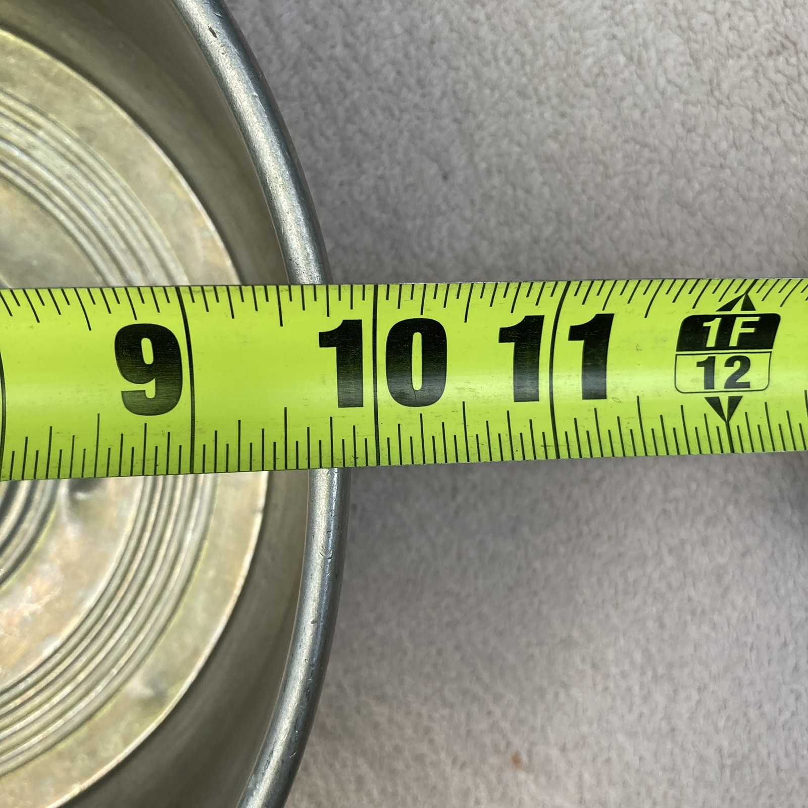 Vintage Hand-Painted Metal Cloche Cake Cover-Pink/Green-Vtg-Cottagecore-Retro