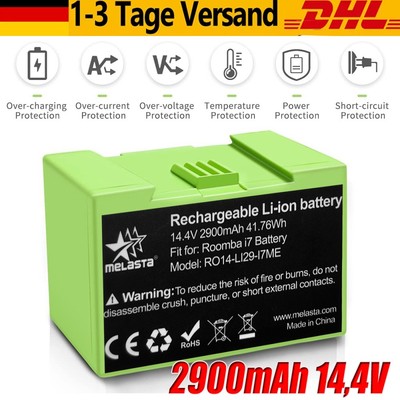 2900mAh Akku Für iRobot Roomba i3 i3+ i4 i4+ i7 i7+ E5 E6 Serie Li-ion Batterie
