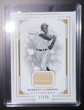 2016 National Treasures Legends Roberto Clemente Game-Used Bat Card #17/25
