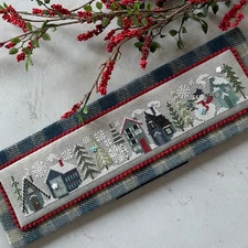 Heart in Hand Counted Cross Stitch Pattern ~ Frosty Tiny Town ~
