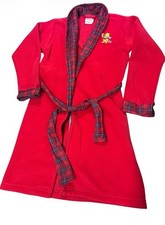 VTG Disney Winnie the Pooh Red Fleece Embroidered Kids Size Medium Bath Robe