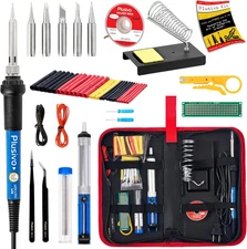 Soldering Iron Kit, 60W Soldering Iron, 5 Soldering Iron Tips, 21-in-1 Adjustabl