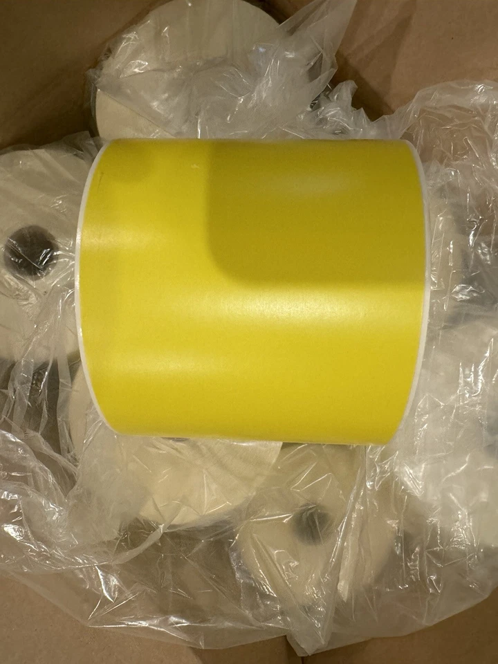 6 ZEBRA 4x6 COLOR (4" x 6") YELLOW Direct Thermal Labels 1" Core (6) Rolls 450 - Image 3 of 4