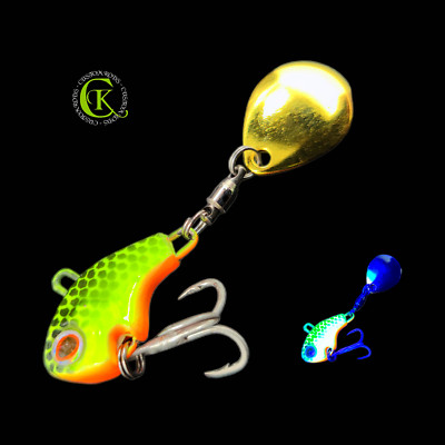 Spin Bait Gr.3/9g JigSpinn Chatterbait Köder Wobbler Hecht Barsch SpinMad Wels