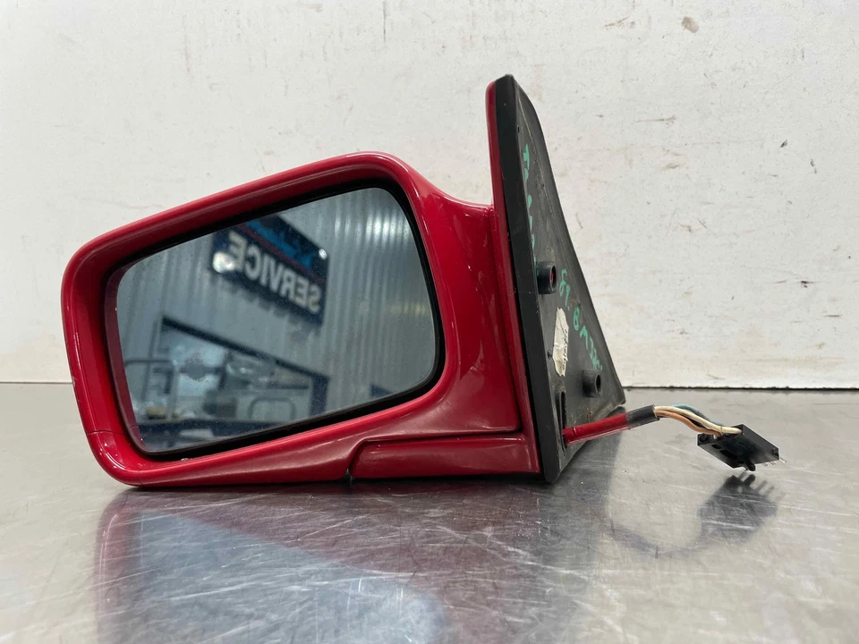 Conjunto de espejo retrovisor puerta izquierda conductor BMW 325I 1989 rojo cinabrio 138 87 90 91 92 93 Foto 2 de 4