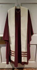 CLERGY OFFICIANT VESTMENT CHASUBLE  STOLE SISTERS OF THE CROSS NY L-XL