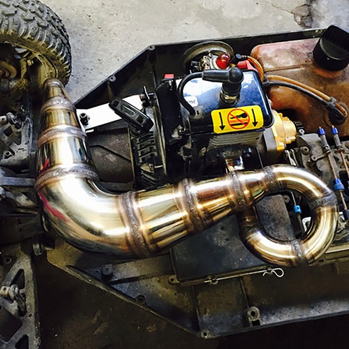 For HPI QLRacing5T LOSI 5IVET 1/5 RC Truck Stainless Steel Exhaust