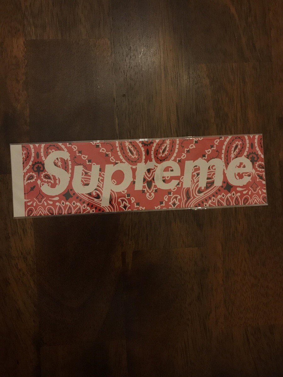 Supreme 'Paisley Box Logo Sticker'ペイズリー ボックスロゴ Supreme Paisley Box Logo Sticker Red＆Blue set